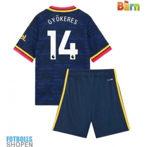 Billiga Arsenal Viktor Gyokeres #14 Bortatröja Barn 2026-27 Kortärmad (+ Korta byxor)